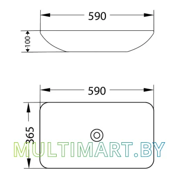 Умывальник Lauter 21540 (клапан 21190G) картинка 6
